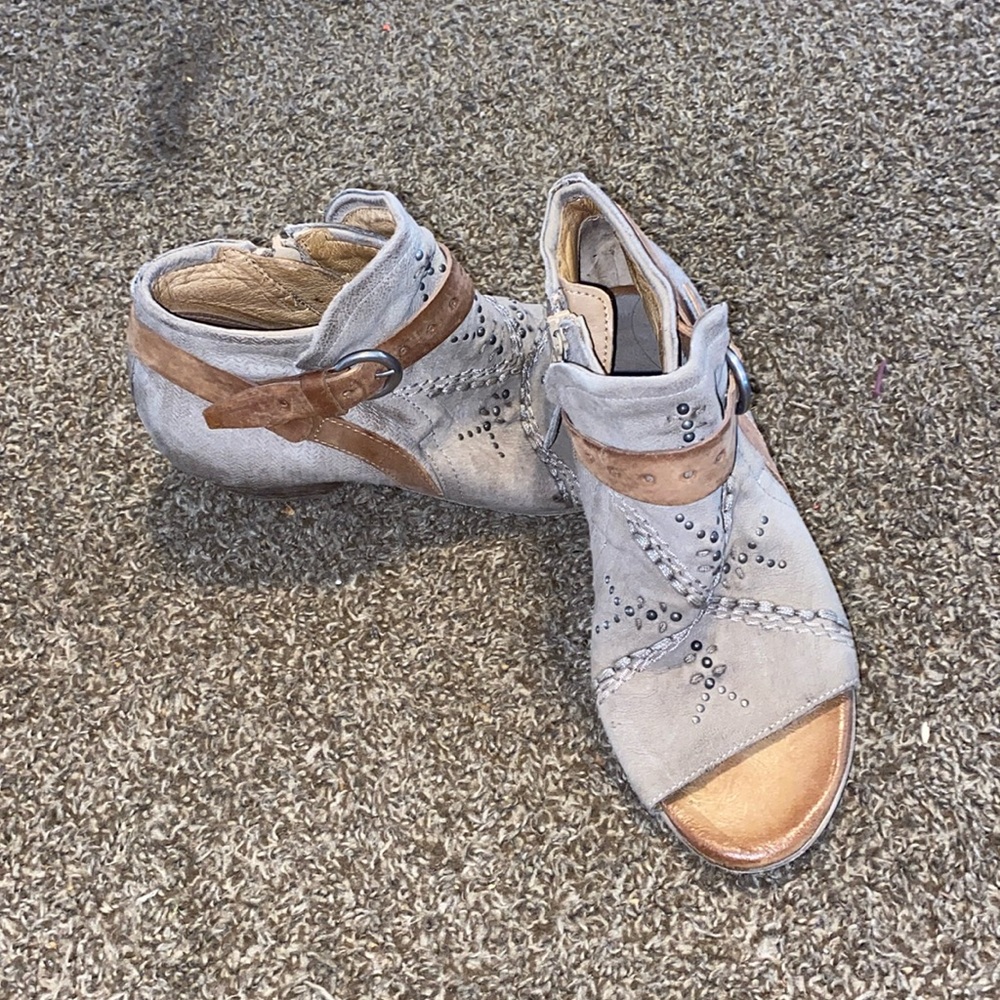 Miz Mooz NYC Leather Open Toed Bootie